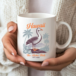 Hawaii Aloha State Goose Graphic Souvenir Coffee Mug
