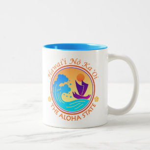 Hawaii Aloha State Two-Tone Coffee Mug