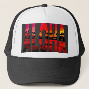 Hawaii aloha trucker hat