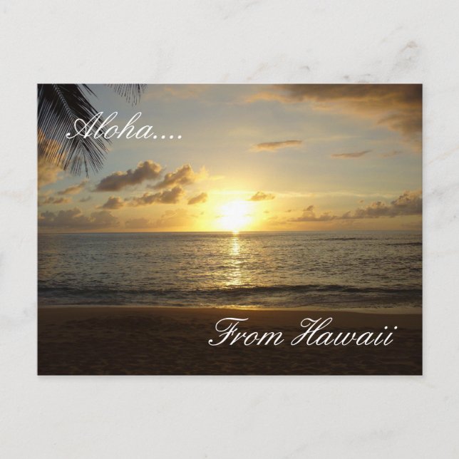 Hawaii Beach 3, Aloha...., From Hawaii Postcard (Front)