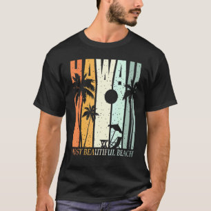 Hawaii Beach Aloha Tropical Paradise Palm Tree Sum T-Shirt