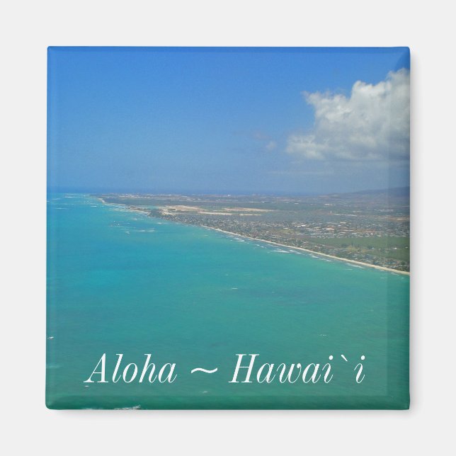 Hawaii Beach Coastline Magnet (Front)