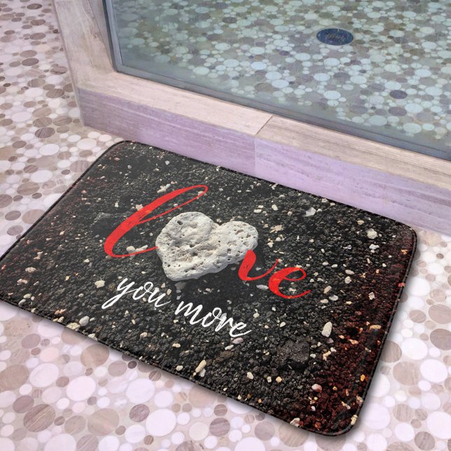 Hawaii Beach Coral Heart Love You More Script Bath Mat (Creator Uploaded)