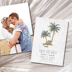 Hawaii Beach Destination Wedding Photo Save The Date