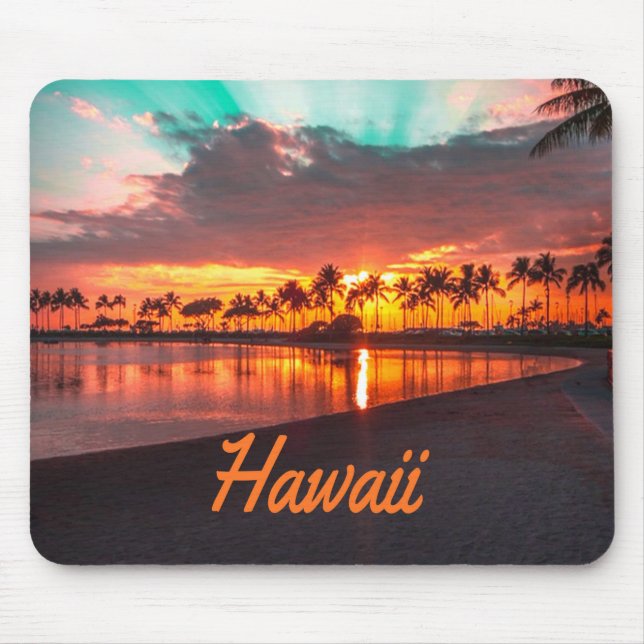 Hawaii Beach Hawaiian Islands Mouse Mat (Front)