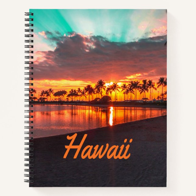 Hawaii Beach Hawaiian Islands Notebook (Front)