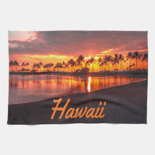 Hawaii Beach Hawaiian Islands Tea Towel