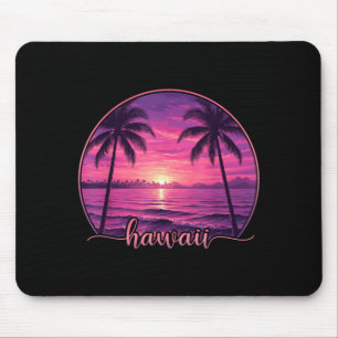 Hawaii Beach Sunset Tropical Summer Vacation Mouse Mat