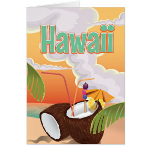 Hawaii beach vacation poster