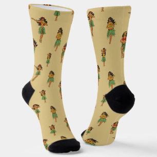 Hawaii Beach Wedding Hula Dancer Socks