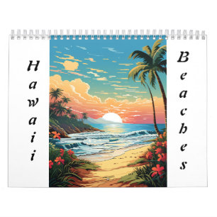 Hawaii Beaches Colour It Yourself Calendar