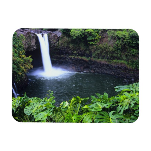 Hawaii, Big Island, Hilo, Rainbow Falls, Lush Magnet (Horizontal)