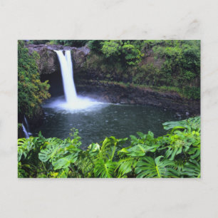 Hawaii, Big Island, Hilo, Rainbow Falls, Lush Postcard