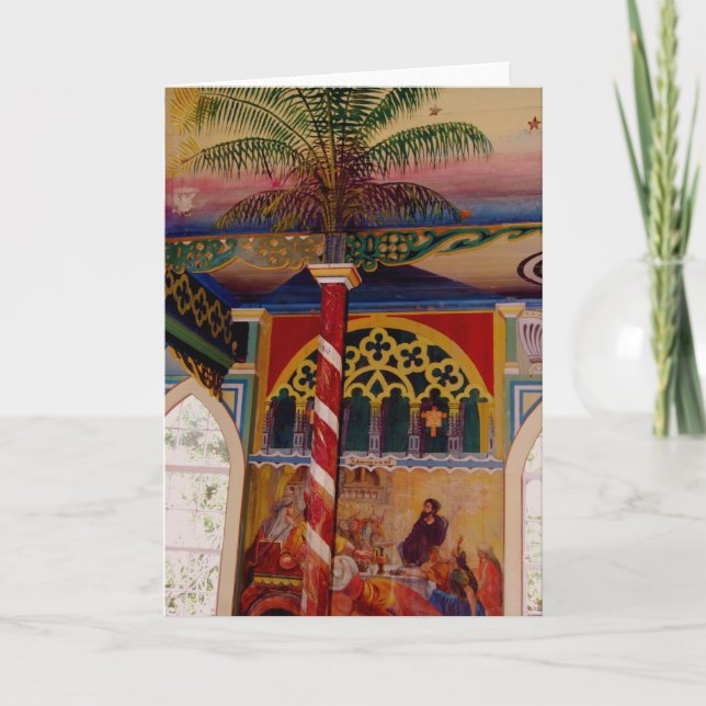 Hawaii Big Island Painted Church Frescoe Card (Front)