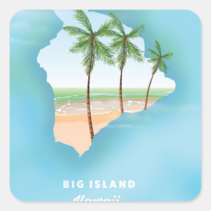 Hawaii Big island Square Sticker