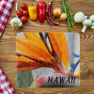 Hawaii Bird of Paradise Plant Flower Cutting Board