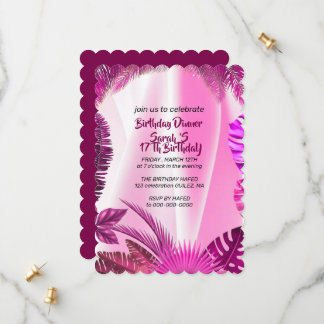 Hawaii Birthday Invitation, Digital Template, , Pa Save The Date