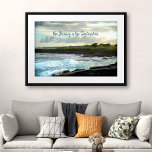 Hawaii Black Sand Beach Journey Is Destination Poster<br><div class="desc">“The journey is the destination.” At the southern end of the Big Island of Hawaii lies a pristine black sand beach. I snapped this scene of waves crashing against the lava rocks in the late afternoon sun. You can easily personalise this wall art plus I also offer customisation on any...</div>