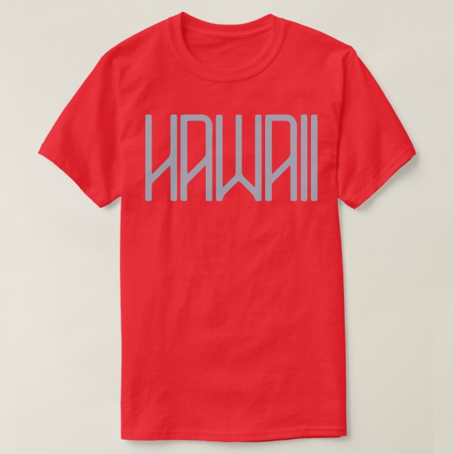 Hawaii Blue Grey Retro TShirt (Design Front)