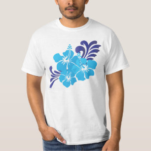 Hawaii Blue Hibiscus Flowers T-Shirt