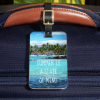 Hawaii blue ocean and green palm trees "summer is"