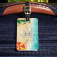 Hawaii blue ocean & sandy beach photo custom name 