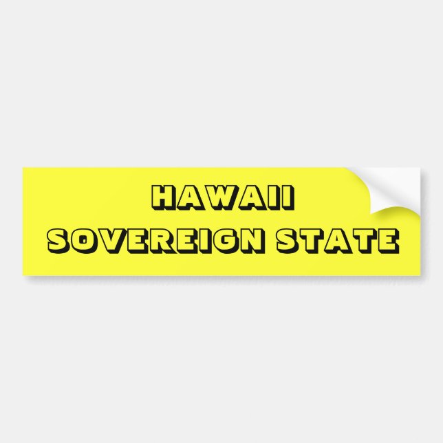HAWAII BUMPER STICKER (Front)