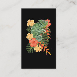 Hawaii Chameleon Flower Reptile Business Card