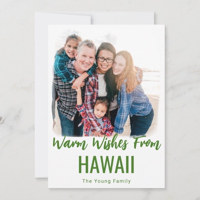 HAWAII CHRISTMAS CARDS BEACH PHOTO CHRISTMAS CARDS (Front)