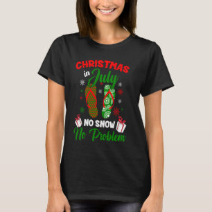 Hawaii Christmas In July No Snow No Problem Santa T-Shirt