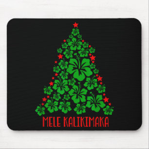 Hawaii Christmas Mele Kalikimaka Floral Christmas Mouse Mat