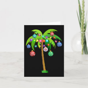 Hawaii Christmas Palm Tree Tropical Xmas Coconut L Card