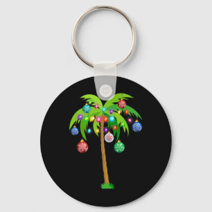 Hawaii Christmas Palm Tree Tropical Xmas Coconut L Key Ring
