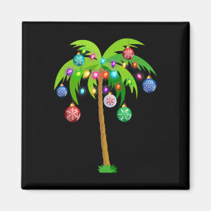 Hawaii Christmas Palm Tree Tropical Xmas Coconut L Magnet
