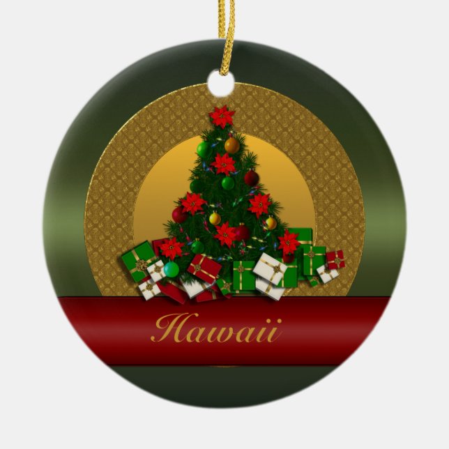 Hawaii Christmas Tree Ornament (Front)