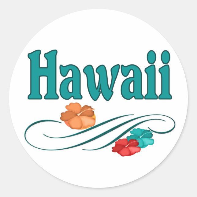 Hawaii Classic Round Sticker (Front)