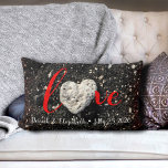 Hawaii Coral Heart Red Love Couples Names and Date Lumbar Cushion<br><div class="desc">“Love”. I feel lucky to have spotted this heart-shaped coral rock, while walking this Big Island Hawaiian black sand beach in the late afternoon. Travel back to your honeymoon whenever you relax with this stunning, beautiful photography personalised names and date lumbar pillow. Makes a great gift for your special someone...</div>