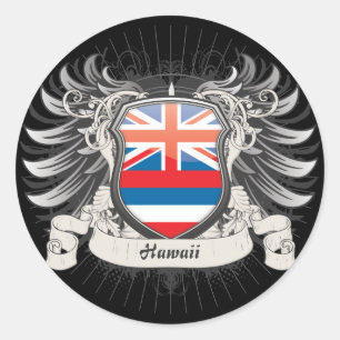 Hawaii Crest Classic Round Sticker