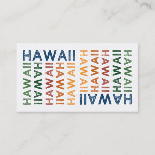 Hawaii  Cute Colourful Business Card