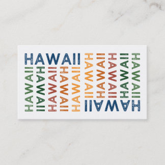 Hawaii  Cute Colourful Business Card