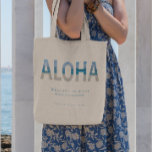 Hawaii Destination Wedding Welcome Bag for Hotel<br><div class="desc">Thank your guests for coming to your wedding with this beautiful ALOHA beach photo typography wedding welcome bag in their hotel room. They'll be so happy they're joining you to hear you say your I Do's in Hawaii.</div>