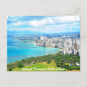 Hawaii Diamond Head Island Postcard