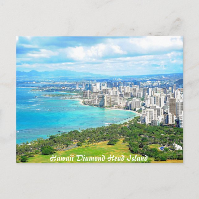 Hawaii Diamond Head Island Postcard (Front)