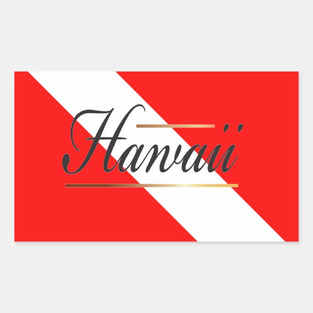 Hawaii Dive Flag Rectangular Sticker (Front)