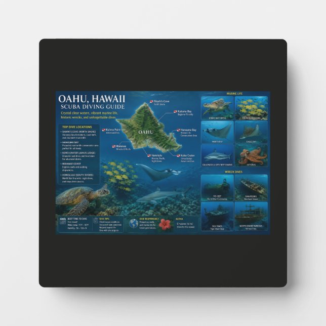 Hawaii Dive Sites Plaque (Front)