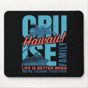 Hawaii Family Cruise Matching Outfit Cute Hawaiian Mouse Mat