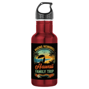 Hawaii Family Trip Beach Sunset Paragliding Scene 532 Ml Water Bottle