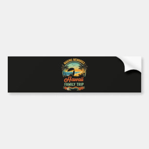 Hawaii Family Trip Beach Sunset Paragliding Scene Bumper Sticker