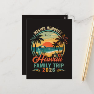 Hawaii Family Trip Tropical Sunset 2026 Postcard