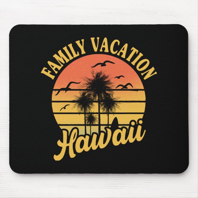 Hawaii Family Vacation 2022 Souvenir Gift Mouse Mat (Front)